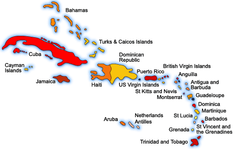 Select a Caribbean country